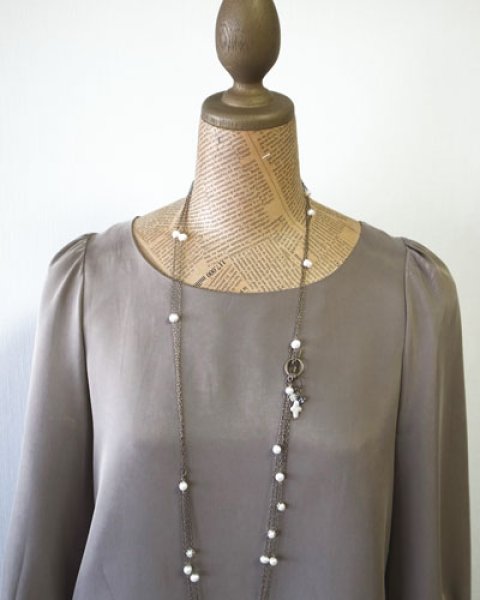 画像3: 【Kanami bijoux】【サロンドール限定】パールクロスネックレス (3)