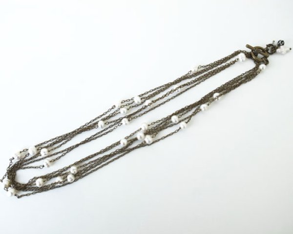 画像2: 【Kanami bijoux】【サロンドール限定】パールクロスネックレス (2)