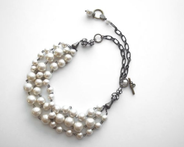 画像2: 【Kanami bijoux】  コットンパール ボリュームネックレス（ホワイト） (2)