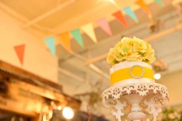 画像3: 【Salon d'or オーガニック】 ラインストーン１段ダイパーケーキ（おむつケーキ）（ブルー） (3)