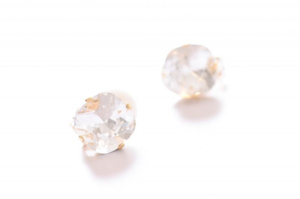 画像2: 【MASALO】  一粒スワロフスキー  イヤリング（クリア） (2)