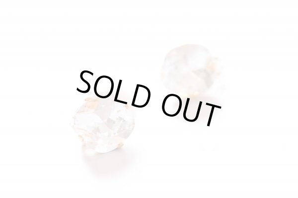 画像2: 【MASALO】  一粒スワロフスキー  イヤリング（クリア） (2)