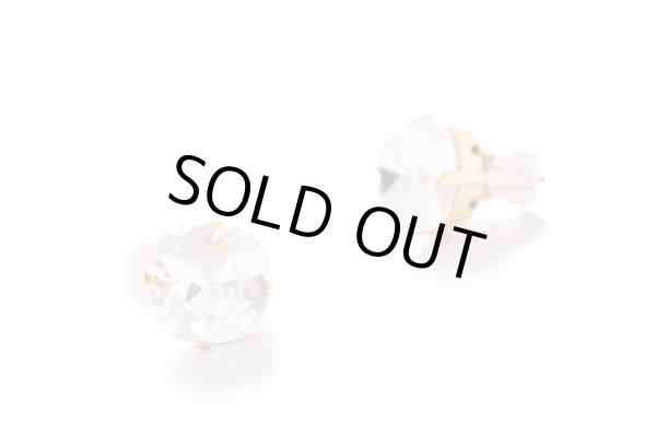 画像1: 【MASALO】  一粒スワロフスキー  イヤリング（クリア） (1)