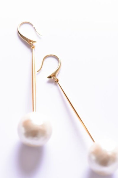 画像3: 【MASALO】 スティックコットンパールピアス (3)