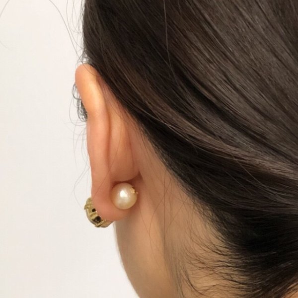 画像5: 【MASALO】  一粒スワロフスキー パールキャッチピアス（クリア） (5)