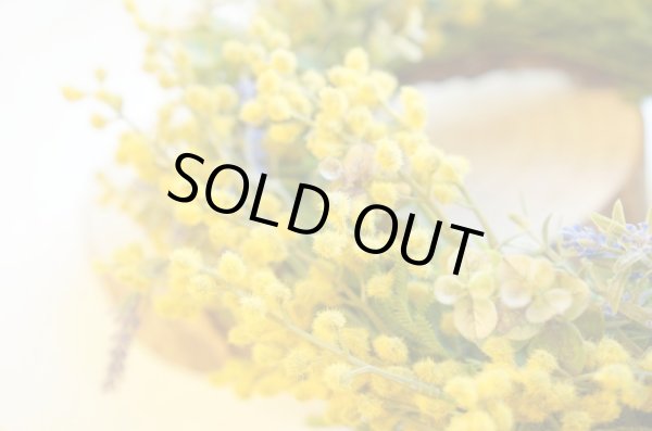 画像5: 造花のミモザとラベンダーのリース (5)