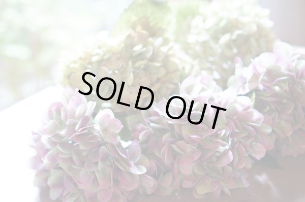 画像4: 【造花】秋色のあじさい（グリーン）　33cm3本セット (4)