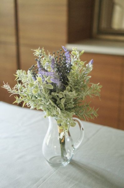 画像2: クリスタルガラスのようなピッチャー型の花瓶（Sサイズ) (2)