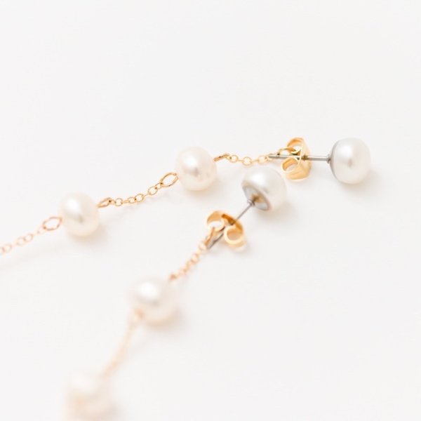 画像4: 【MASALO】 淡水パールピアス (4)