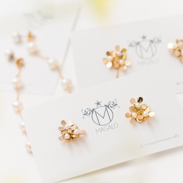 画像4: 【MASALO】 ゴールドフラワー（ピアス・イヤリング） (4)