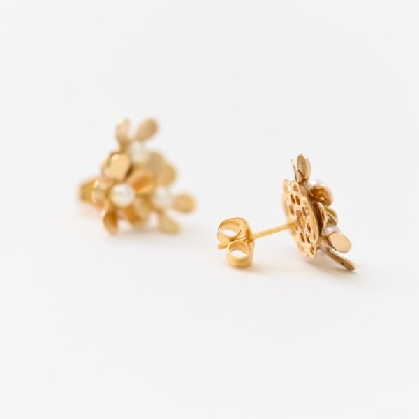 画像5: 【MASALO】 ゴールドフラワー（ピアス・イヤリング） (5)