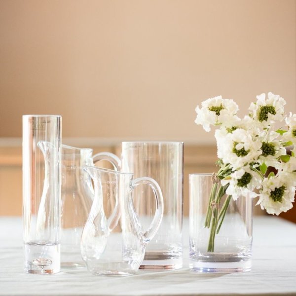 画像3: クリスタルガラスのような特殊なプラスチックの花瓶（1015) (3)