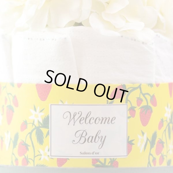 画像2: 【Salon d’or】かわいい柄のおむつケーキ（いちご　イエロー） (2)