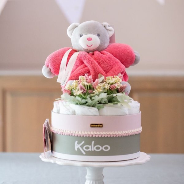 画像2: 【Salon d'or × Kalooコラボ】 フランス高級ぬいぐるみダイパーケーキ（おむつケーキ）（ブルー/ピンク） (2)