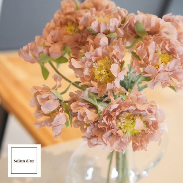 画像2: 【造花】フリンジスカビオサ（モーヴピンク）15本セット (2)