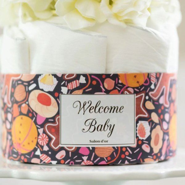 画像3: 【Salon d’or】かわいい柄のおむつケーキ（ジンジャークッキー） (3)