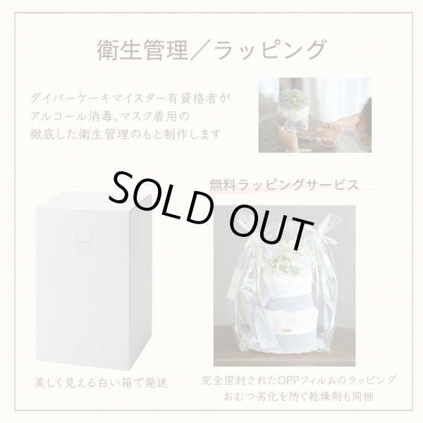 画像15: 【Salon d’or】かわいい柄のおむつケーキ（いちご　イエロー） (15)