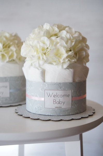 画像4: 【Salon d’or】かわいい柄のおむつケーキ(Baby's breath) (4)