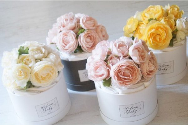 画像5: 【Salon d’or】Welcome Baby BOXダイパーケーキ(エレガントラナンキュラス)(4パターン展開) (5)