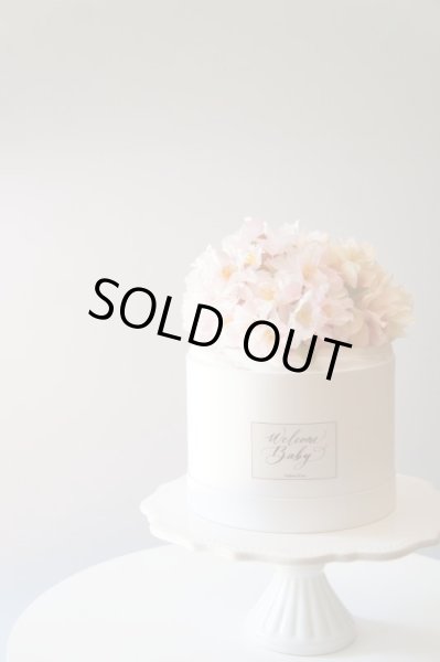 画像2: 数量・季節限定【Salon d’or】BOXタイプのおむつケーキ　「桜」 (2)