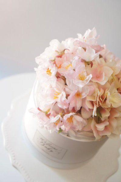 画像3: 数量・季節限定【Salon d’or】BOXタイプのおむつケーキ　「桜」 (3)