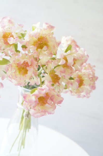 画像3: 【造花】フリンジスカビオサ（クリーム x ピンク）15本セット (3)