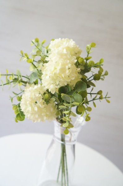 画像3: 【造花】スノーボールとユーカリのブーケ (3)