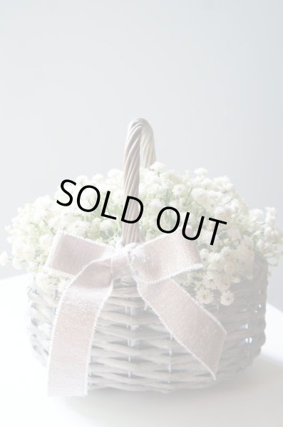 画像2: 【造花】かすみ草のバスケットアレンジメント (2)