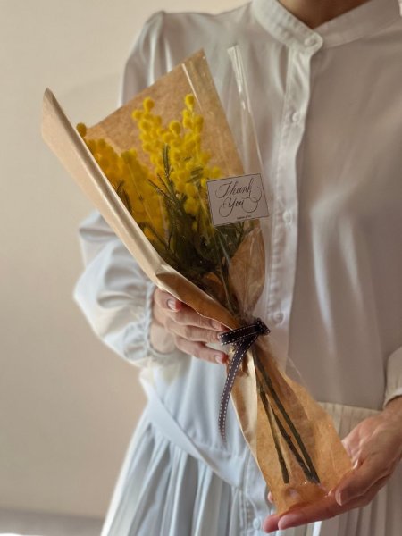 画像6: 【Thank you】【Happy Birthday】ミモザのブーケ (6)