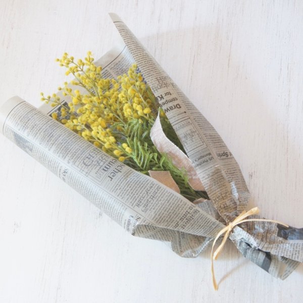 画像5: 造花のミモザとラベンダーのスワッグ (5)