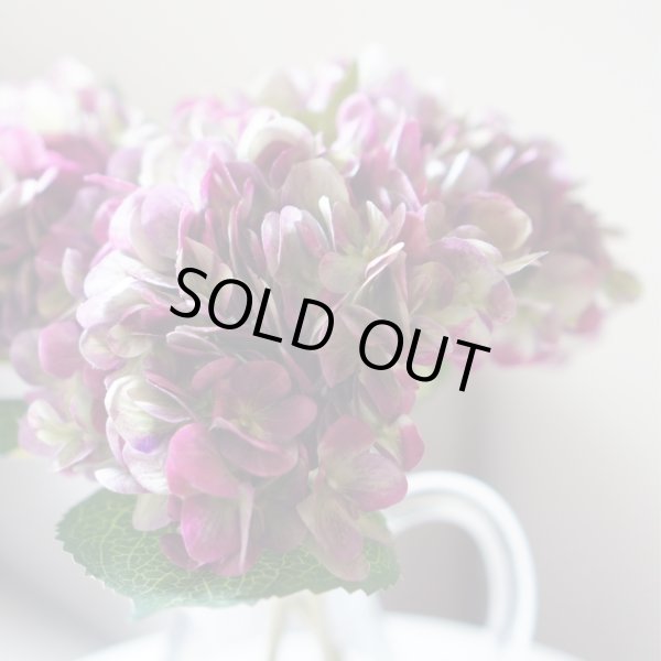 画像3: 【造花】あじさい（赤紫×グリーン）　33cm3本セット (3)