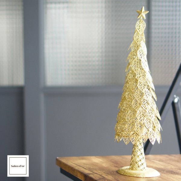 画像2: リーフ・メタル・ツリー ゴールド (2)