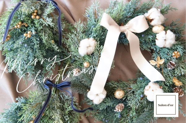 画像3: 【造花】ナチュラル クリスマス スワッグ   (3)