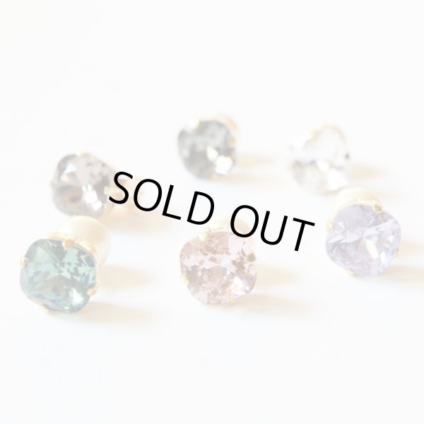 画像4: 【MASALO】  一粒スワロフスキー イヤリング（グレー） (4)