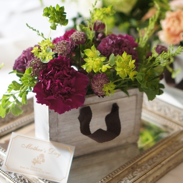 画像1: 5/8発送 　2026【生花】母の日 生花アレンジメント　Dramatic（ドラマティック）Mサイズ (1)