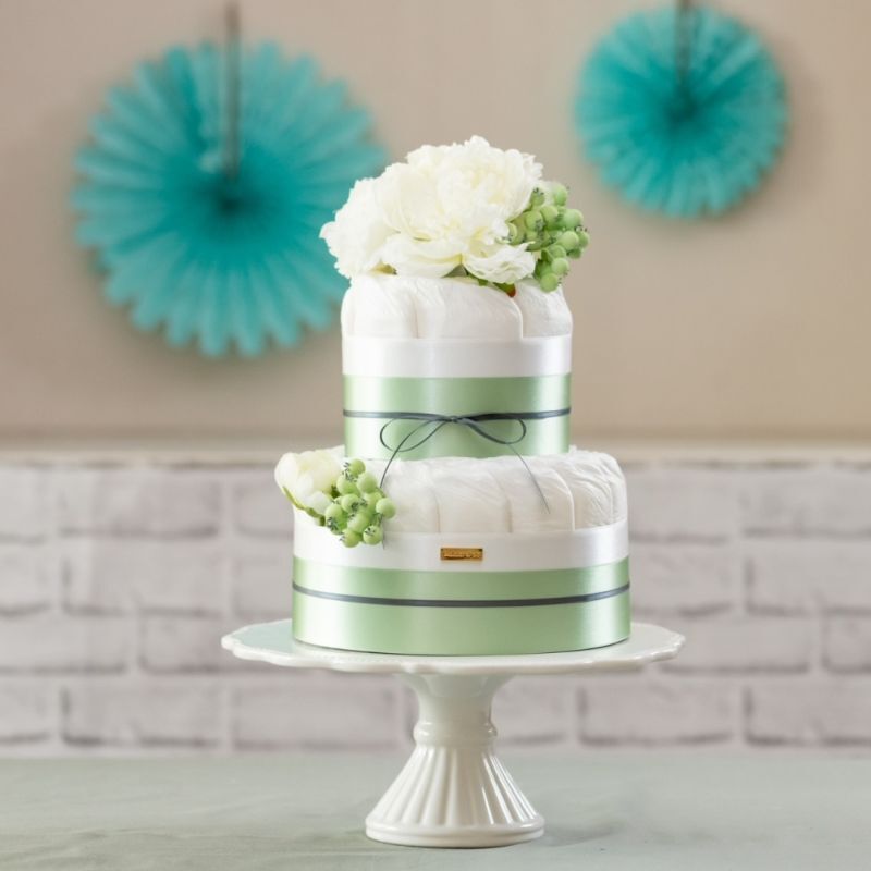 【Salon d'or オーガニック】【and GIRL 掲載商品】happy greenダイパーケーキ(おむつケーキ) 【Salon d'or オーガニック】【and GIRL 掲載商品】happy greenダイパーケーキ(おむつケーキ)